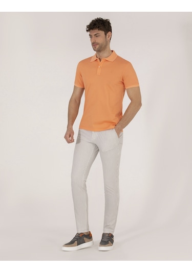 Pierre Cardin Erkek Açık Somon Basic Tişört 50262665-vr189 Açık Somon