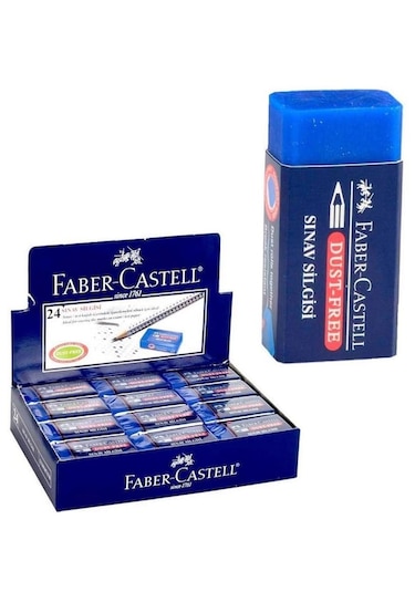 Faber-Castell Sınav Silgisi Dust-Free Mavi 24’Lü Paket