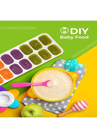 Mufunye 4'lü Silikon Buzluk Seti, Kapaklı Hızlı Buz Yapımı, Pratik Kullanım, Soğuk İçecekler İçin Çok Renkli