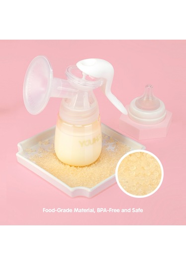 Moveevo Youha Manuel Göğüs Pompası 7oz/ 210ml Şişe Kapağı Ve Emzik Geniş Ağızlı Şişe Bpa İçermez Güvenli Malzeme Hafif Süt