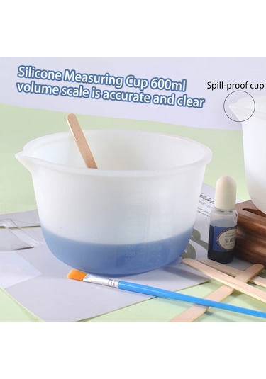 Epoksi Reçine Silikon Beaker Döküm Karıştırma Kabı Uçlu 600 Ml