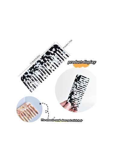1 Adet Renkli Asetat Saç Tarağı Saç Açma Fırçası Taşınabilir Saç Şekillendirici Tarak Kuaför Tarağı