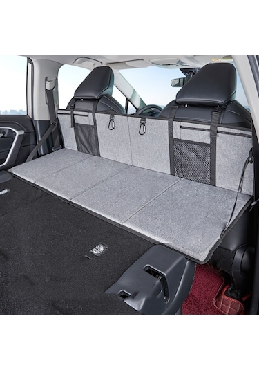 Sones Tesla İçin Araba Kamp Yatağı Katlanır Tahta Suv Arka Sıra Uzatma Kartı, Renk: Gri