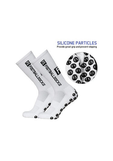 Tenfowee Profesyonel Futbol Çorapları 6'lı Paket - Silikon Süspansiyonlı, Kayma Önleyici, Siyah, Spor Antrenman Ve Maç İçin Siyah