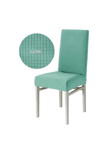 StarMall Likrali Sandalye Kılıfı, Lastikli,esnekli Sandalye Örtüsü Pitikare Desen 1 Adet Mint Yeşili