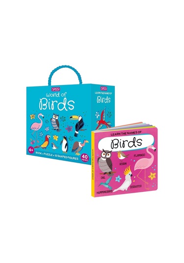 World Of Birds - Book And Puzzle Canlı Renkler