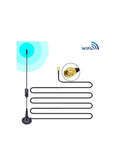 5 Dbi Sma Anten 3 Metre Kablolu 25 Cm İçi İğneli Sma Anten