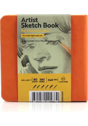 Tigertint Sketchbook Sert Kapak Eskiz Çizim Defteri 12x12 Cm Turu