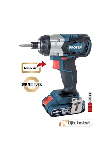 Proter PST 360 T Kömürsüz DarbeliŞarjlı Tornavida