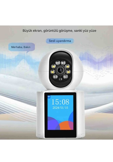 Kablosuz Bağlantı Telefonu Ev İçin 360 Bebek Monitörü Tam Renkl