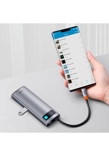 Baseus Metal Gleam 7 In 1 Multifonksiyonel Hub Dock Station