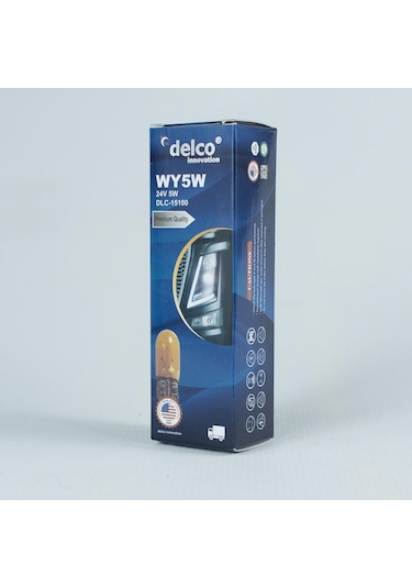 Delco U.s.a Wy5w T10 Dipsiz Ampul Naturel Amber 24 Volt 10 Adet