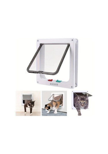 Willowhaven Beyaz, S Boy: Güvenli Ve Pratik Çift Yönlü Kedi Köpek Kapısı