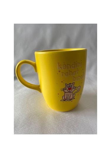 Kendini Rahat Bırak Sarı Kupa Bardak Çok Renkli