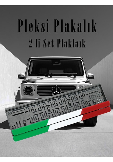 İtalyan Bayrak Renkli Plakalık Pleksi