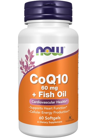 Now Foods Coq10 60 Mg With Omega 3 Fish Oil Ubikinon 60 Softgels