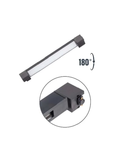 Zmr 20w Siyah Kasa Opak Lıneer Ray Spot 6500k Beyaz Zmr-236/s Beyaz