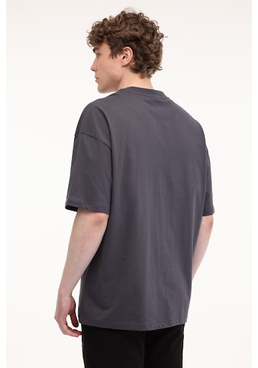 Lotto M-perla Tee 5fx Antrasit Erkek Kısa Kol T-shirt Gri