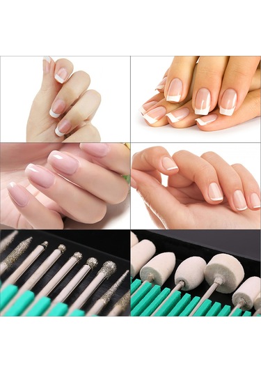 Yifomall Profesyonel Tırnak Makinesi İçin 30 Parça Çelik Ve 13 Parça Yün Tırnak Parlatma Ucu Seti - 2 Kutu