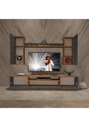 Decoraktiv Trendstyle 5d Mdf Tv Ünitesi Tv Sehpası Pera - Antrasit