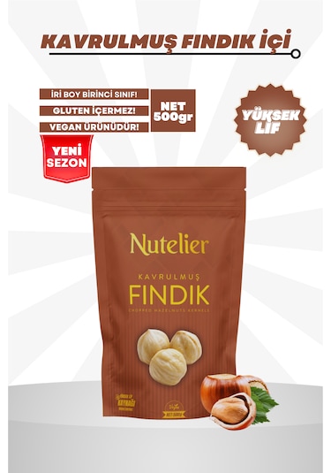 Nutelier Çifte Kavrulmuş Fındık 500 G