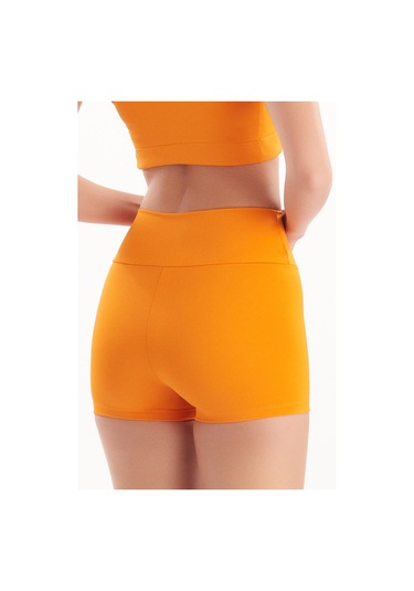 Josejuan Kadın Mini Spor Şort Tayt Yüksek Bel Sıkılaştırıcı 7400-turuncu Turuncu