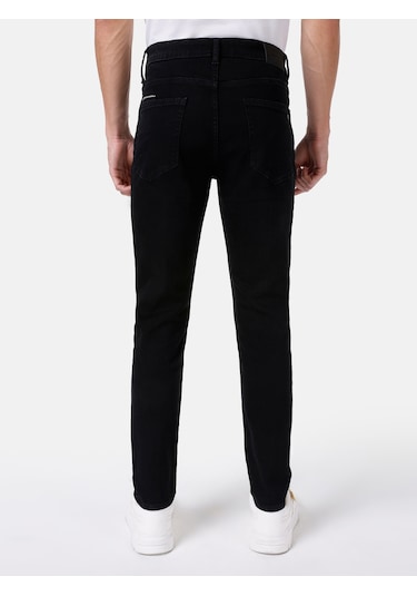 Colins 035 Ryan Dar Kesim Yüksek Bel Dar Paça Siyah Erkek Pantolon Cl1067180 DENİM