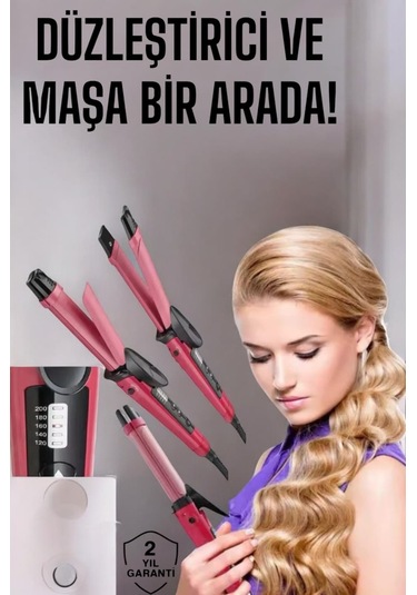 Düz Ve Dalgalı Saçlar İçin 2 Si 1 Arada Şekillendirici