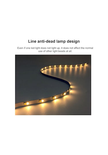 Yifomall 5m 2835 Led Işık Şeridi 5v Usb Sıcak Beyaz Tv Zemin Dolap Dekorasyon Lambası Su Geçirmez Sıcak Beyaz