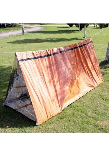 Prestigegoods Acil Durum Çadır Kurtarma Battaniyesi İlk Yardım Güneş Kremi Yalıtım Battaniyesi Turuncu Turuncu