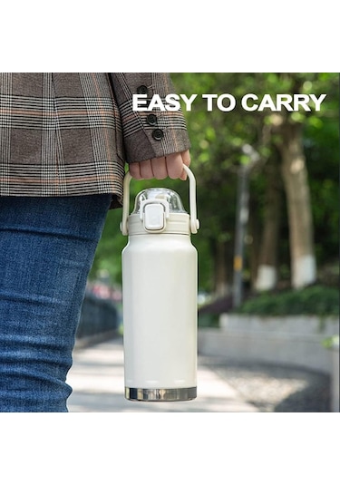 Saplı Ve Pipetli Büyük Kapasiteli Eşkenar Dörtgen Vakumlu Yalıtımlı Matara, Spor İçin Paslanmaz Çelik Su Şişesi, Sızdırmaz Kapaklı Kahve Kupası, Sıvıları Sıcak Veya Soğuk Tutar Açık Gri Yeşil 43oz Saplı Ve Pipetli Büyük Kapasiteli Eşkenar Dörtgen Vakumlu Yalıtımlı Matara, Spor İçin Paslanmaz Çelik Su Şişesi, Sızdırmaz Kapaklı Kahve Kupası, Sıvıları Sıcak Veya Soğuk Tutar Açık Gri Yeşil 43oz