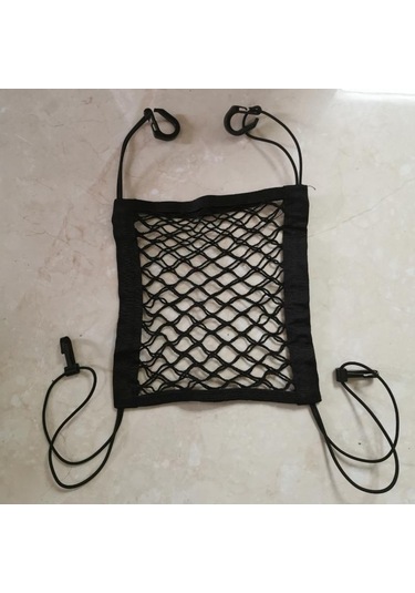 jmsstore 1 Adet Araba İç Aksesuarları Siyah Koltuk Arkası Depolama Elastik Örgü Net Çanta Arasında Bagaj Tutucu Cep