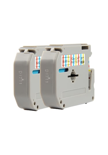 Yuntech01 Br Kartun Serisi 12mm 8m Etiket Bandı, Brother Pt-65 Uyumlu, Isı Transferli, Suya/yağa Dayanıklı, 2 Adet Paket