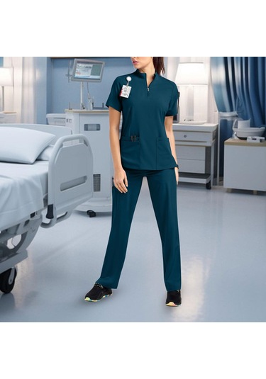 Suntek Hemşirelik Ovma Seti Üst Ve Güzellik Xl-mavi-yeşil