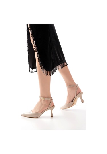 Ten Rugan Günlük 7 Cm Topuklu Bayan Ayakkabı Bej