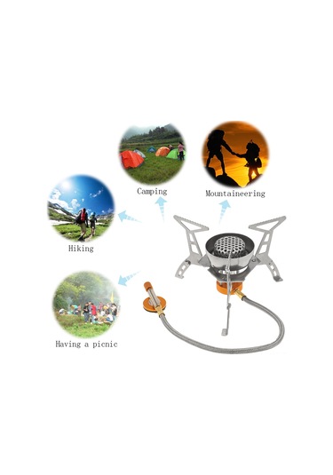 Kosona Lixada 3200w Çelik Füme Kamp Ocası - 360 Rüzgar Engeli, 2.5 Dakikada 1l Su Kaynatma, 10kg Yük Kapasitesi Çok Renkli