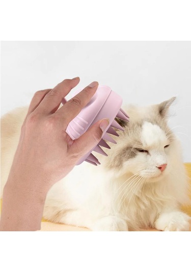 Hangfox Silikon Saç Derisi Masaj Ve Temizleme Fırçası - Şampuan Dolabilen Basma İle Sıvı Veren Saç Bakımı Aleti