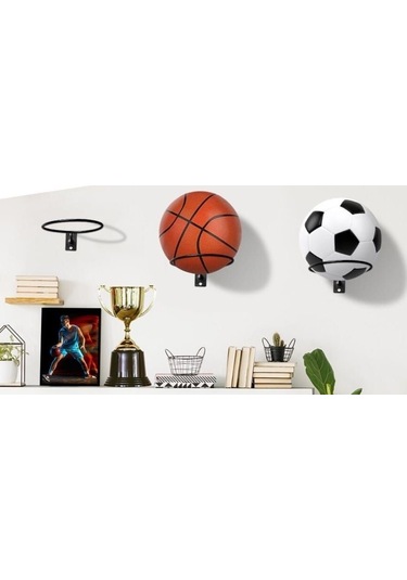 Houselabshop Basketbol Futbol Motosiklet Kaskı Çiçek Saksısı Havlu Duvar Rafı
