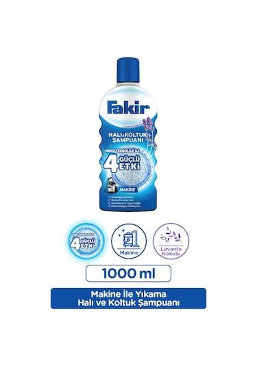 Fakir Nano Teknoloji ile Lavantalı Makine Halı ve Koltuk Şampuanı 1 L