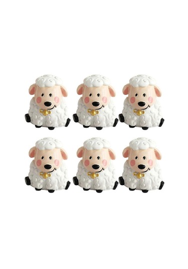 Hayvan Koyun Dekoru Reçine Küçük Koyun Hayvan Modeli Doğum Günü P