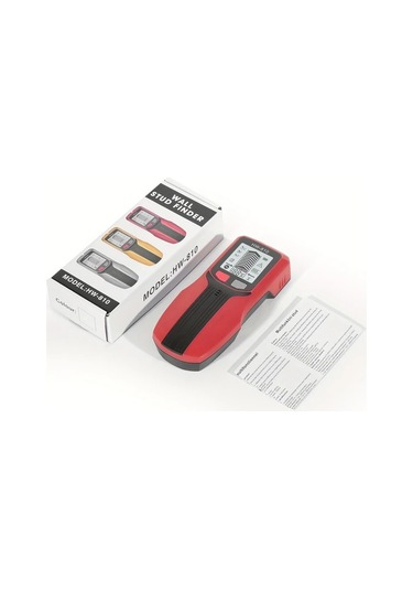 Motion003 Kırmızı Çok Fonksiyonlu El Tipi Duvar Metal Dedektörü Çivi Bulucu Ahşap Algılama Canlı Kablo Derinlik Ölçüm Ac Modu Pil Güçlü Tarama Cihazı