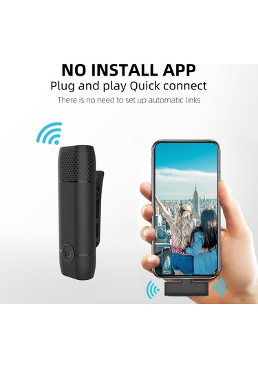 Kosona Kablosuz Lavalier Mikrofon 2.4g - Gürültü Azaltma, 20m Aktarım, Type-c - Canlı Yayın, Ders, Röportaj,短视频 İçin Batarya Dahil