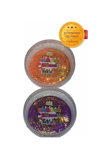 Slime Simli 2 Renk Kaliteli Ele Yapışmayan Pofuduk Yumuşacık Slime