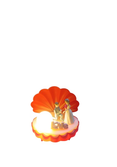 İstiridye Tasarım Işıklı İnci Sevgili Biblo