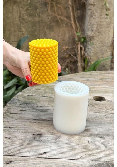 Bubble Silindir Tekli Mum Kalıbı Silikon