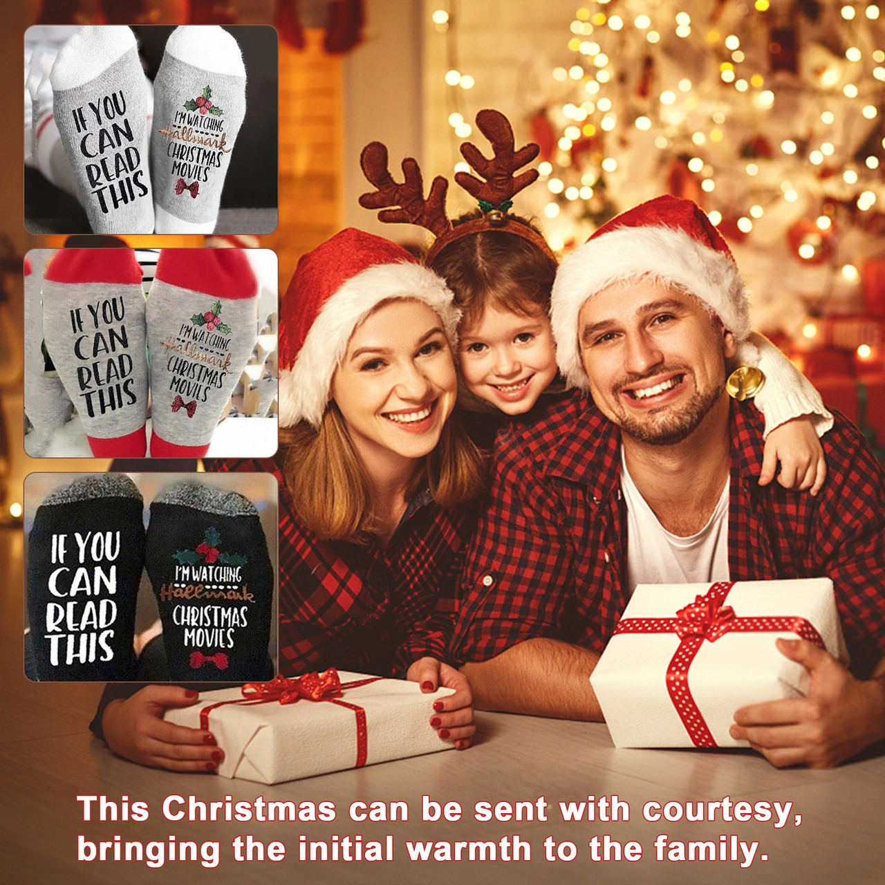 Lemestar Erkek Kadın Kullanıma Uygun Pamuklu Noel Çorapları - Soluk, Ter Emici Ve Dayanıklı - Siyah Tek Çift Siyah