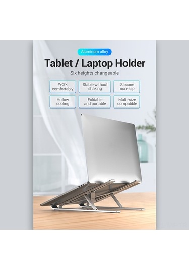 Didadodo Vention Katlanabilir Dizüstü Standı - 6 Ayar Pozisyon, Kaymaz Taban, 17 İnçe Kadar Tablet Ve Laptop Uyumlu, Küçük Boyutlu Tasarım