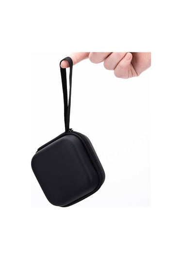 Yifomall Eva+pu Materyal Kulaklık Çantası - Usb, Veri Kablosu Ve Şarj Aleti İçin Çok Amaçlı Saklama Kutusu Siyah