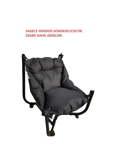 Bahçe Sandalyesi Asma Minder Sadece Minderidir. Demiri Gönderilmeyecektir Siyah