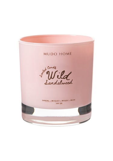 Mudo Home Wıld Sandal Ağacı Mum 200gr Pembe